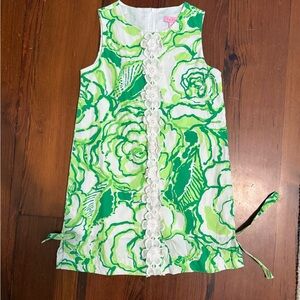 Lilly Pulitzer green girls size 8 Floral Sleeveless Dress